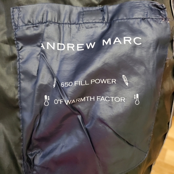 Andrew Marc large puffer coat. Large. Navy blue - Picture 8 of 9